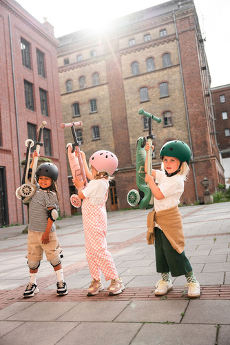 SCOOTANDRIDE Highwaykick 3S Hulajnoga z systemem sterowania 2w1 i kółkami LED składana 3+ Forest