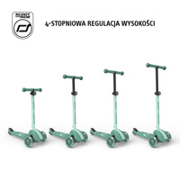 SCOOTANDRIDE Highwaykick 3S Hulajnoga z systemem sterowania 2w1 i kółkami LED składana 3+ Forest