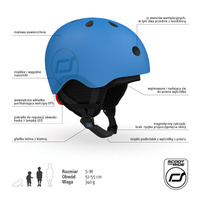 SCOOTANDRIDE Kask narciarski zimowy S-M dla dzieci 3+ Ocean