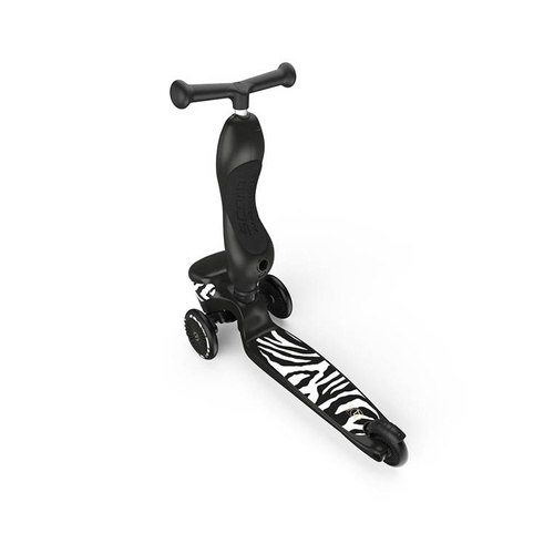 SCOOTANDRIDE Highwaykick 1 Lifestyle 2w1 Jeździk i hulajnoga z zamykanym schowkiem 1-5 lat Zebra