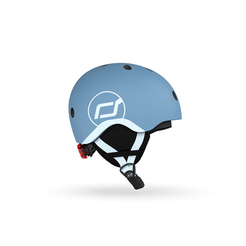 SCOOTANDRIDE Kask narciarski zimowy XXS-S dla dzieci 1-5 lat Steel