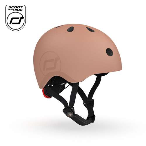SCOOTANDRIDE Kask S-M dla dzieci 3+ Mocha