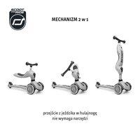 SCOOTANDRIDE Highwaykick 1 Lifestyle 2w1 Jeździk i hulajnoga z zamykanym schowkiem 1-5 lat Zebra