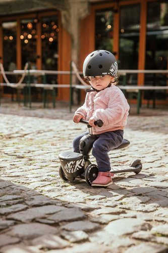 SCOOTANDRIDE Highwaykick 1 Lifestyle 2w1 Jeździk i hulajnoga z zamykanym schowkiem 1-5 lat Zebra