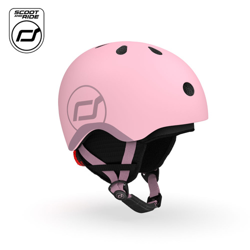 SCOOTANDRIDE Kask narciarski zimowy XXS-S dla dzieci 1-5 lat Rose