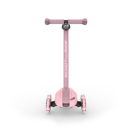 SCOOTANDRIDE Highwaykick 3S Hulajnoga z systemem sterowania 2w1 i kółkami LED składana 3+ Rose