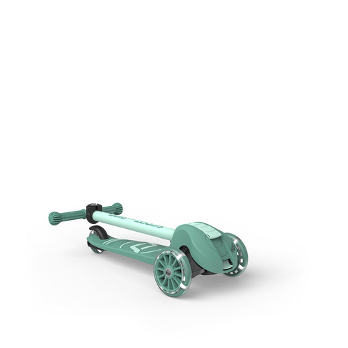 SCOOTANDRIDE Highwaykick 3S Hulajnoga z systemem sterowania 2w1 i kółkami LED składana 3+ Forest