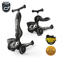 SCOOTANDRIDE Highwaykick 1 Lifestyle 2w1 Jeździk i hulajnoga z zamykanym schowkiem 1-5 lat Zebra
