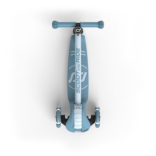 SCOOTANDRIDE Highwaykick 3S Hulajnoga z systemem sterowania 2w1 i kółkami LED składana 3+ Steel