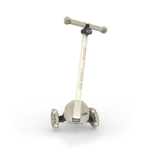 SCOOTANDRIDE Highwaykick 3S Hulajnoga z systemem sterowania 2w1 i kółkami LED składana 3+ Ash