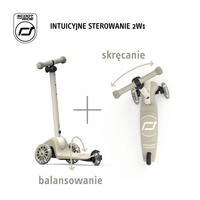 SCOOTANDRIDE Highwaykick 3S Hulajnoga z systemem sterowania 2w1 i kółkami LED składana 3+ Ash